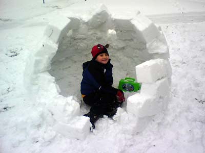 Igloo Under Construction